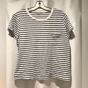 Madewell Black and white striped t-shirt